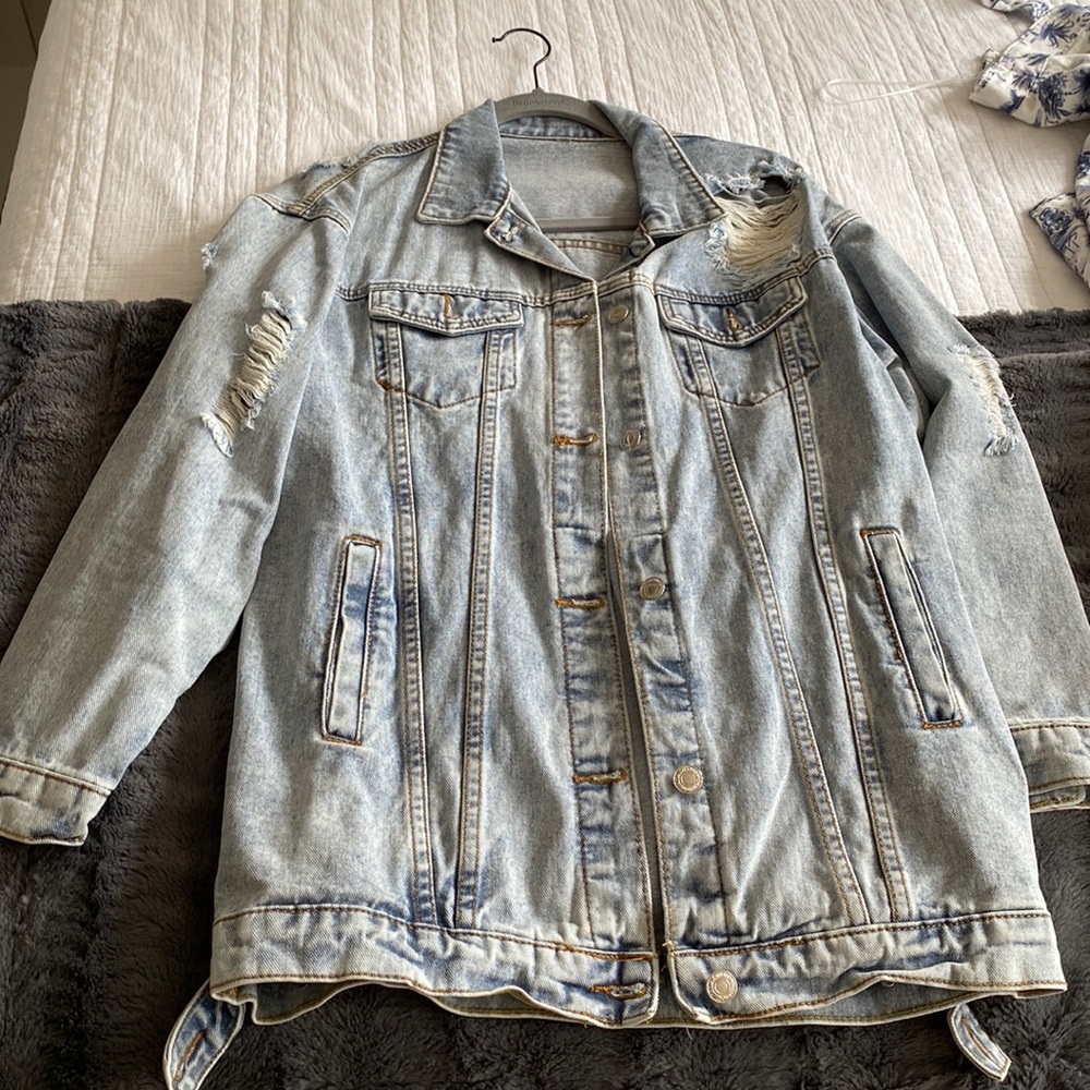 Levi Strauss Oversized Denim Distressed Jacket